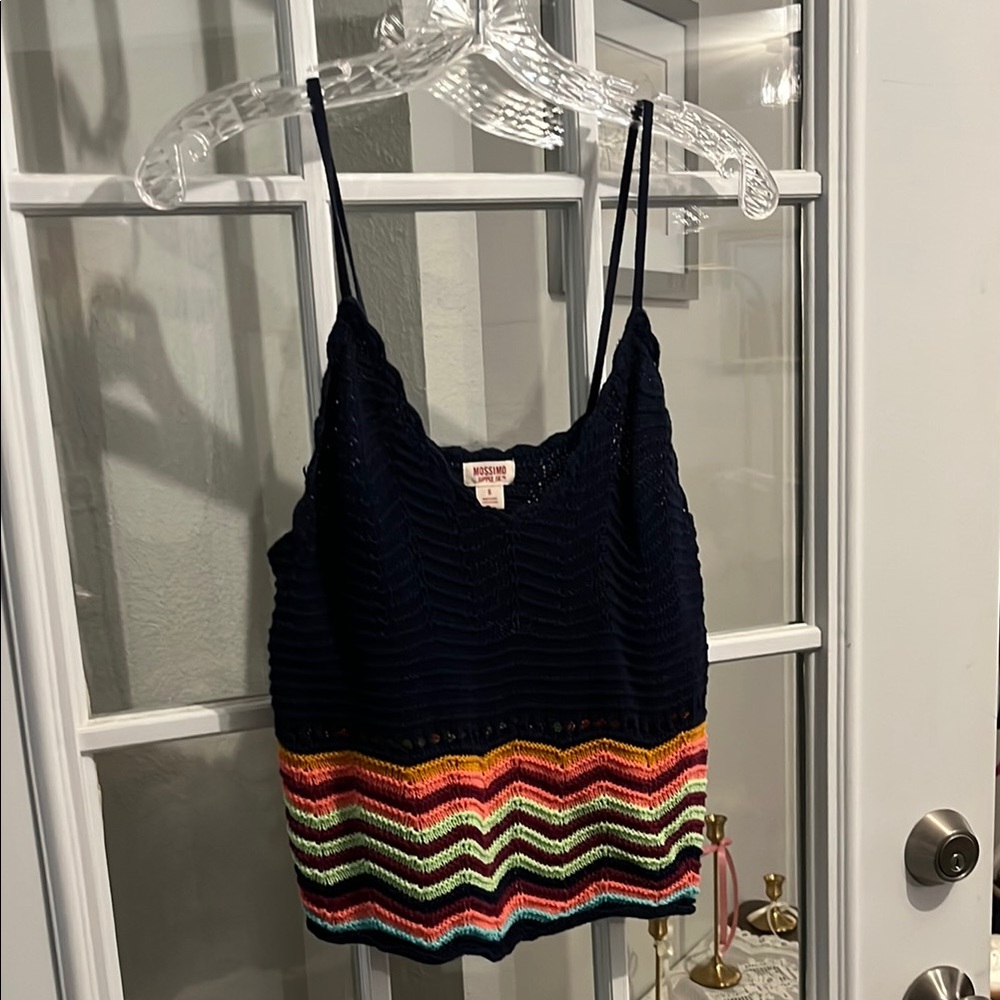 Vintage Mossimo Target Blue Knot Crop Tank